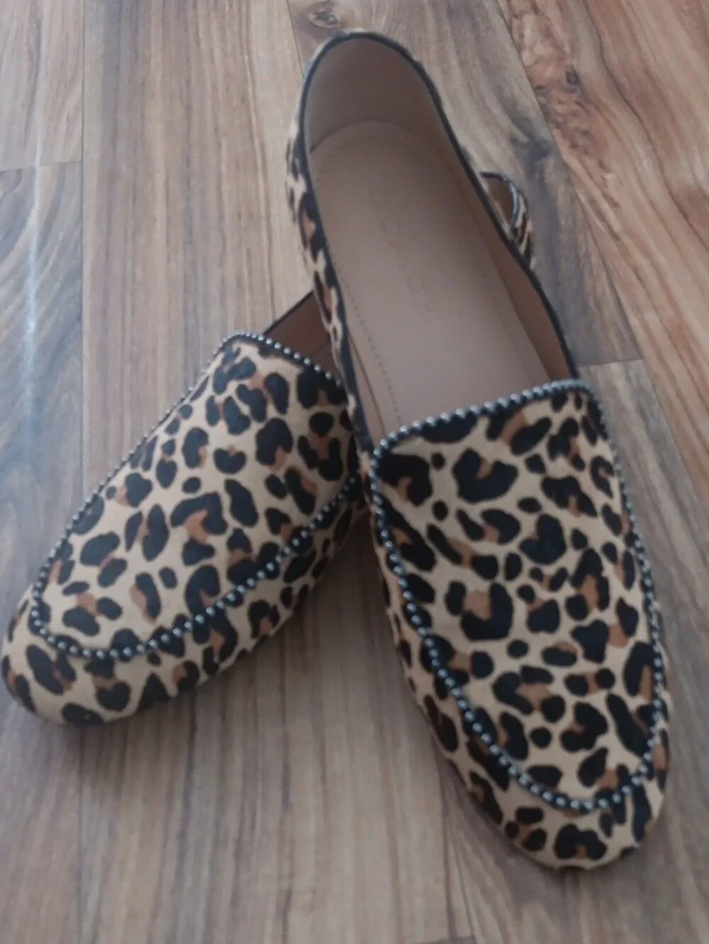 Coach Harper Bead Calf Hair Leopard Loafer
